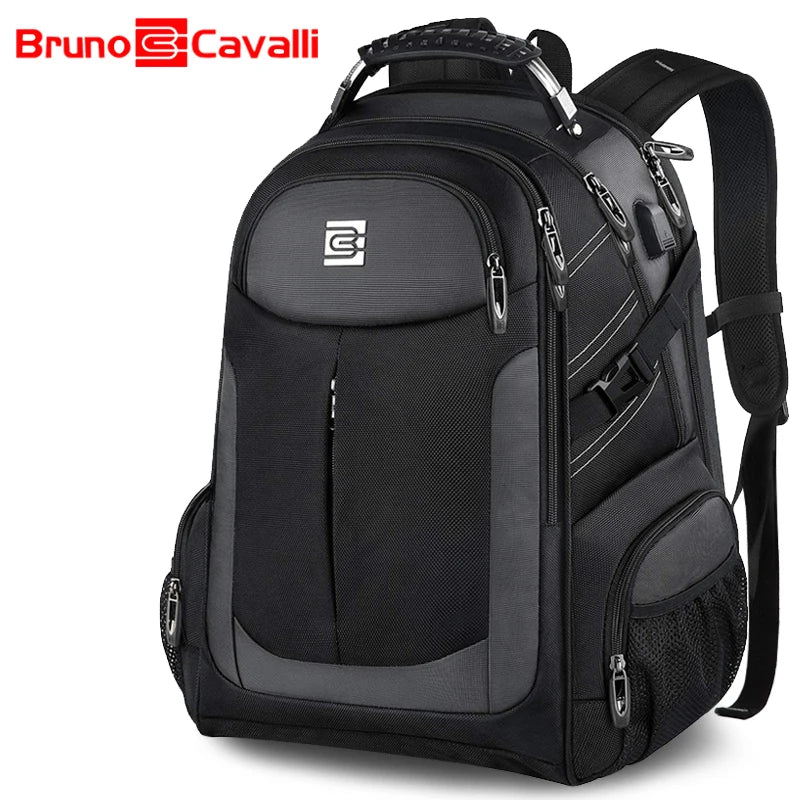 BrunoCavalli Men's Laptop Backpacks For 17 Inch Fashion Women Travel Bag Waterproof School Backpack Large Capacity Men Bagpack