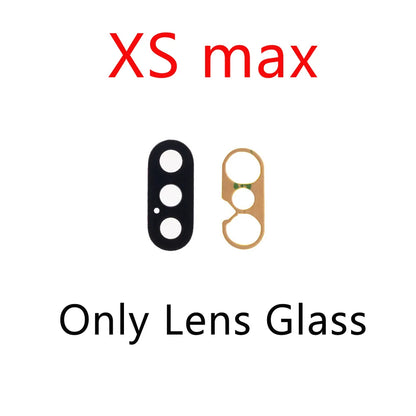 2set For iPhone 13 Pro Max 12 11 14 ProMax Mini XR XS XSMax  Back Rear camera Glass lens with sticker adhesive Replacement