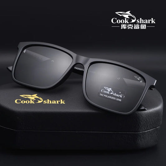 Cook Shark Men's Polarized Sunglasses Driving Special Color Change Day and Night Drivers Driving Sunglasses Men's Tide