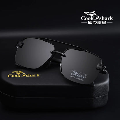 Cook Shark's new men's sunglasses polarized driving driver's glasses UV sunglasses men's trend