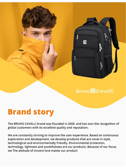 New Men's Backpack Large Capacity Business Travel Bag 15.6-inch Laptop Bag Waterproof Student Backpack Women's Stitch Backpack