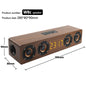 Wooden Bluetooth Speaker Portable Wireless Subwoofer Clock Soundbox Home Computer Echo Wall Soundbar HiFi Stereo TF AUX U Disk