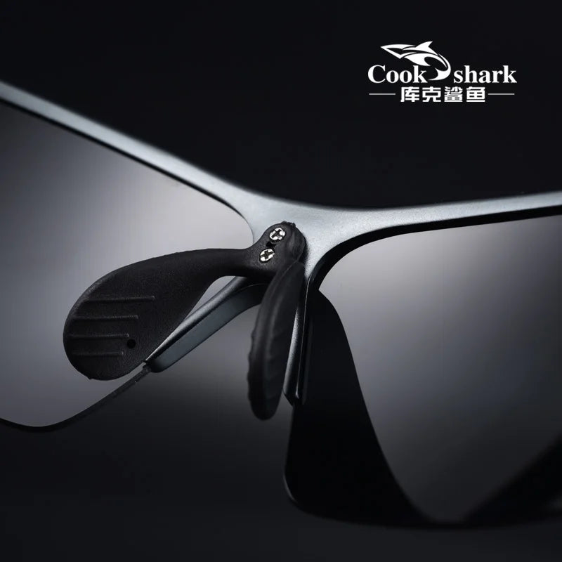 Cook shark 2021 new polarizing sunglasses men's driving glasses special trend color changing Sunglasses men's fishing glasses