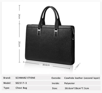 New Designer Men Briefcase Leather Men Bags Business Men Messenger Bags Luxury Brand Male Briefcases