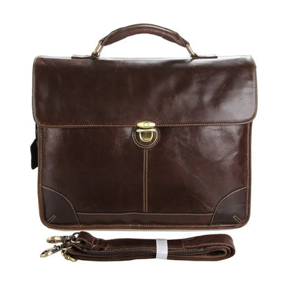 British Style Leather Briefcase Luxury Fashion Designer Shoulder Bag Laptop Business Bag Genuine Leather For Gentleman Sling bag