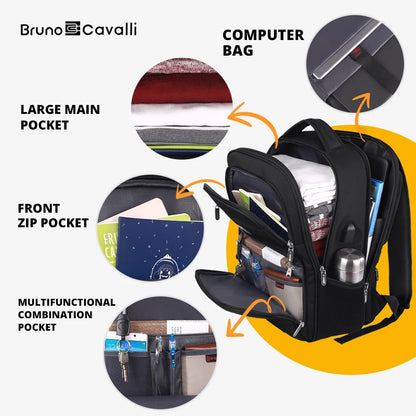 New Men's Backpack Large Capacity Business Travel Bag 15.6-inch Laptop Bag Waterproof Student Backpack Women's Stitch Backpack