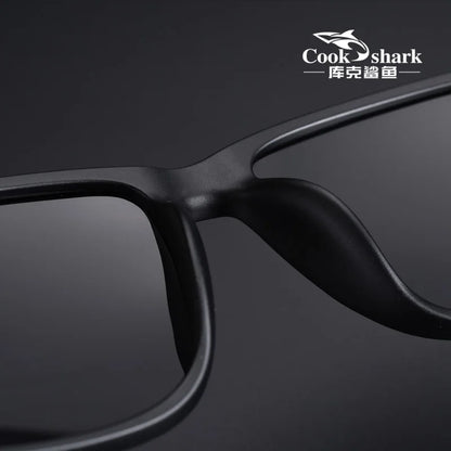 Cook Shark Men's Polarized Sunglasses Driving Special Color Change Day and Night Drivers Driving Sunglasses Men's Tide