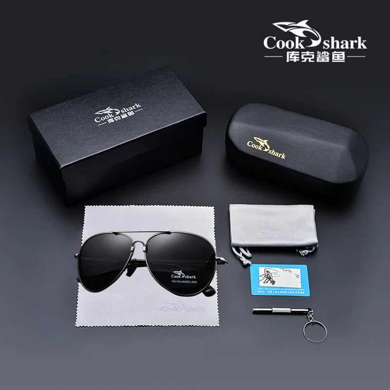 Cook Shark 2020 new sunglasses men's sunglasses color polarized driving driver toad glasses tide