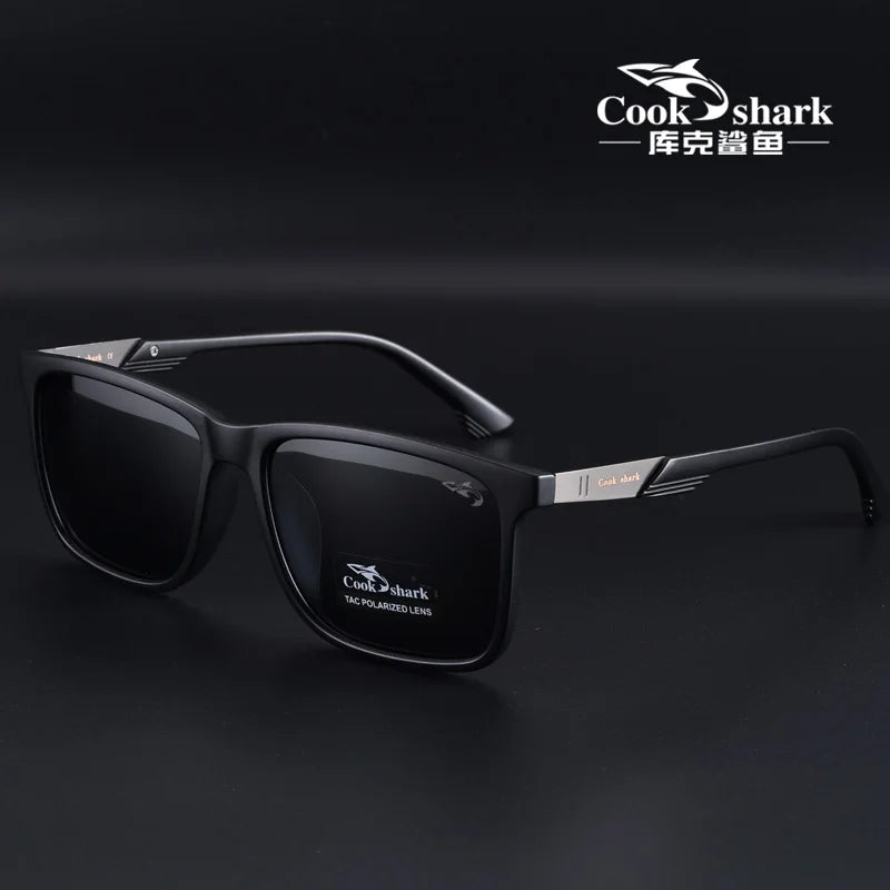 Cook Shark Men's Polarized Sunglasses Driving Special Color Change Day and Night Drivers Driving Sunglasses Men's Tide