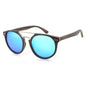 Vintage Round Wood Sunglasses For Men Women High Quality Polarized Blue Mirrored Lens UV400 Classic Sun Glasses