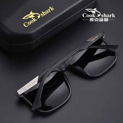 Cook Shark Men's Polarized Sunglasses Driving Special Color Change Day and Night Drivers Driving Sunglasses Men's Tide