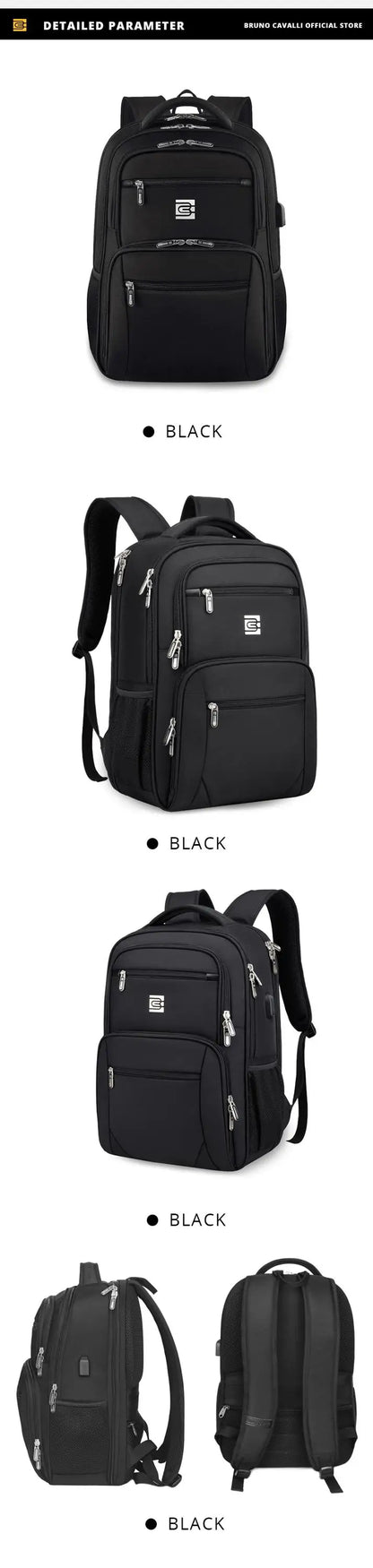 New Men's Backpack Large Capacity Business Travel Bag 15.6-inch Laptop Bag Waterproof Student Backpack Women's Stitch Backpack