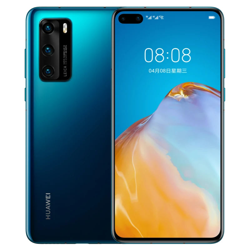 Global Verson Huawei P40 Pro 5G Mobile Phone 6.58 " Kirin 990 8GB 256GB Android 10 Bluetooth 5.1 In-Screen WiF, 6 SA NSA