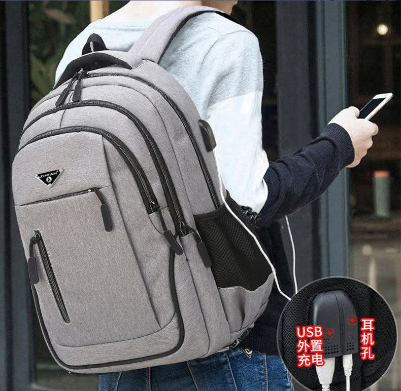 Large 15.6 Inch /17.3 Inch Laptop Backpack USB Men Computer SchoolBag  Business Bag Oxford Waterproof Rucksack College Daypack