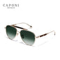 CAPONI HD Nylon Polarized Sun Glasses Pure Titanium Gradient UV400 Designer Eyewear Pilot Style Outdoor Men's Sunglasses CP7537