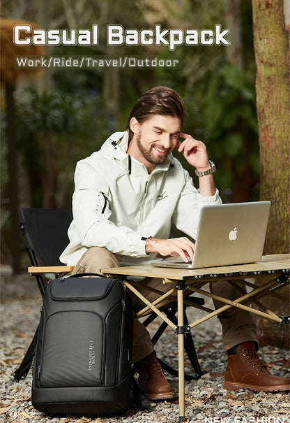 Heroic Knight Business Backpack Waterproof Man 17.3" Laptop Bag Multifunctional High Capacity Work Travel Backpack with USB Port