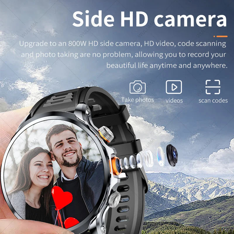 4G LTE Smartwatch Android 32G ROM Storage HD Camera GPS 2024 Smart Watch Men 2G 4G SIM Card WIFI Wireless Fast Internet Access