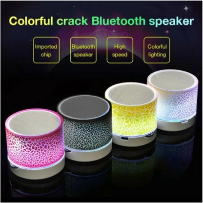 Mini Crackle Wireless Bluetooth Speaker Portable Car Audio Dazzling Crack LED Lights Subwoofer Support TF Card USB Charging