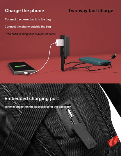 Travel 16 17.3 inch Laptop swiss Backpack USB Charging Anti-Theft Business Luggage Daypack for Men Women College School Bag