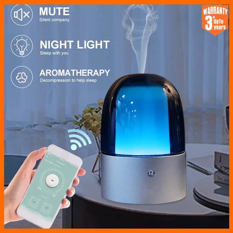 Intelligent Aromatherapy Humidifier Pure Essential Oil Ambient Light Intelligent Timing App Lication Control Home Office  (