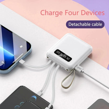 Xiaomi Mini 30000mAh 4-in-1 Power Bank Fast Charging With 4 Cable Mobile External Portable Battery Charger For iPhone Samsung