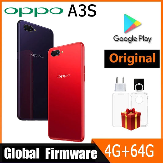 OPPO A3S smartphone Global firmware RAM 4GB ROM 64GB Qualcomm Snapdragon 450 Facial Recognition 4230mAh  Camera 13mp