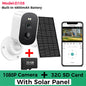 1080P WiFi Camera Solar Outdoor Wireless Battery Powered Bullet Security Camera PIR Motion Alarm Cloud Storage Two Way Audio