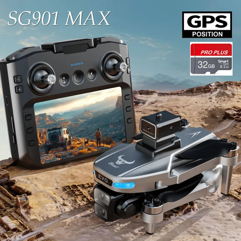 SG901 MAX Drone Dual Camera GPS Brushless Intelligent Obstacle Avoidance with Mapping Screen Control 4.5 inch RC Aircraft Drone