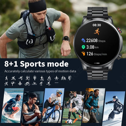 LIGE New 1.95”HD Extra Large Screen GPS Outdoor Professional Sports Smart Watch Men Women Heart Rate Bluetooth Call Smartwatches