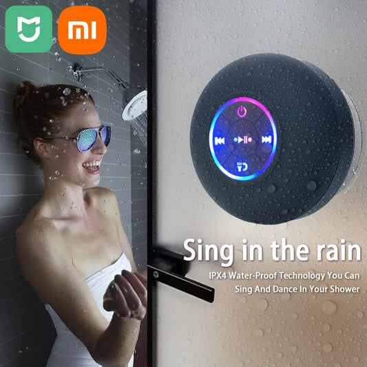 Xiaomi Portable Wireless Bluetooth Speaker LED IPX4 Waterproof Loudspeaker Outdoor Bathroom Large Suction Cup Stereo Sound Box