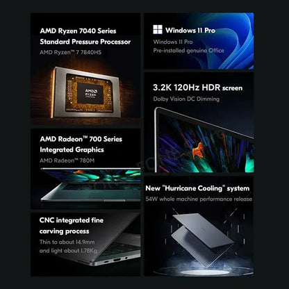 Xiaomi Laptop Redmi Book Pro 15 Ryzen R7-7840HS AMD 780M 16G RAM 512G/1T 15.6Inch 3.2K 120Hz New Mi Notebook