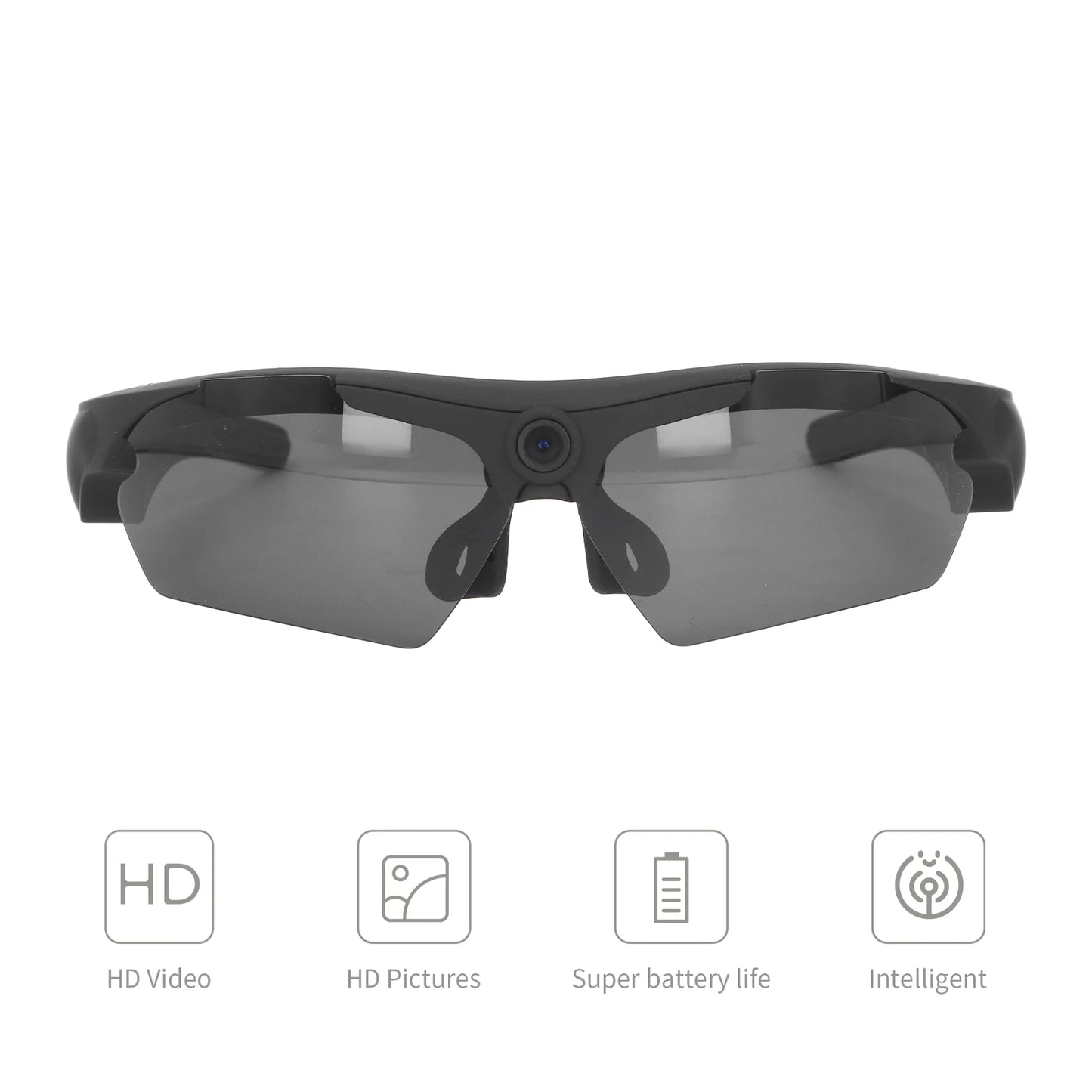 Camera Glasses Video Sunglasses 1080P Full HD Video Recording Shooting Camera Glasses for Cycling Driving Hiking Fishing Hunting