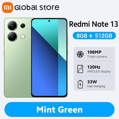 [Global Version] Xiaomi Redmi Note 13 Smartphone 128GB / 256GB 6.67" AMOLED display 108MP Camera Snapdragon 685 5000mAh