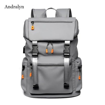 Men's 17.3"Large Capacity Oxford High-quality Fashion Business Laptop Backpack Waterproof Wear-resistant Leisure Travel Backpack