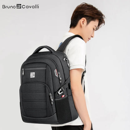 Bruno Cavalli   Nylon Backpack Female Men's Backpacks for 15.6" Laptop Women Notebook Bag Mochila Leisure School Backpack US