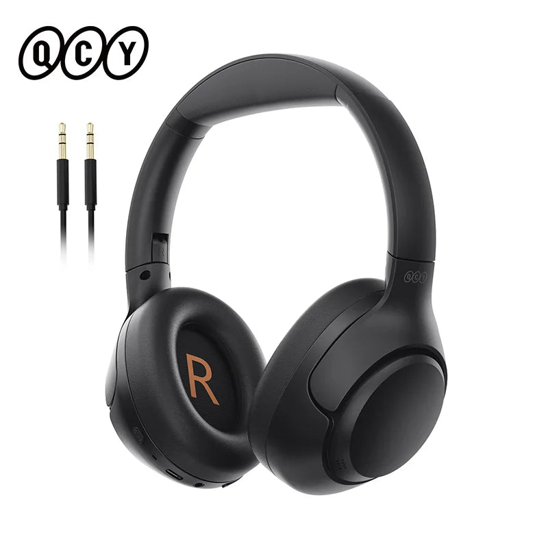 QCY H3 ANC 43dB Active Noise Cancellation Headphones Hi-Res Audio Wireless Earphones Bluetooth 5.4 Over the Ear Headsets 60Hrs