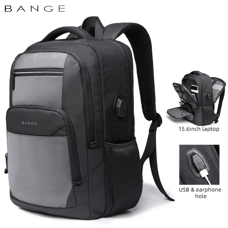 Bange Traveling Backpack for  Student School Bag Large Capacity 15.6 Laptop Daily USB Charging Waterproof Laptop Backpack New