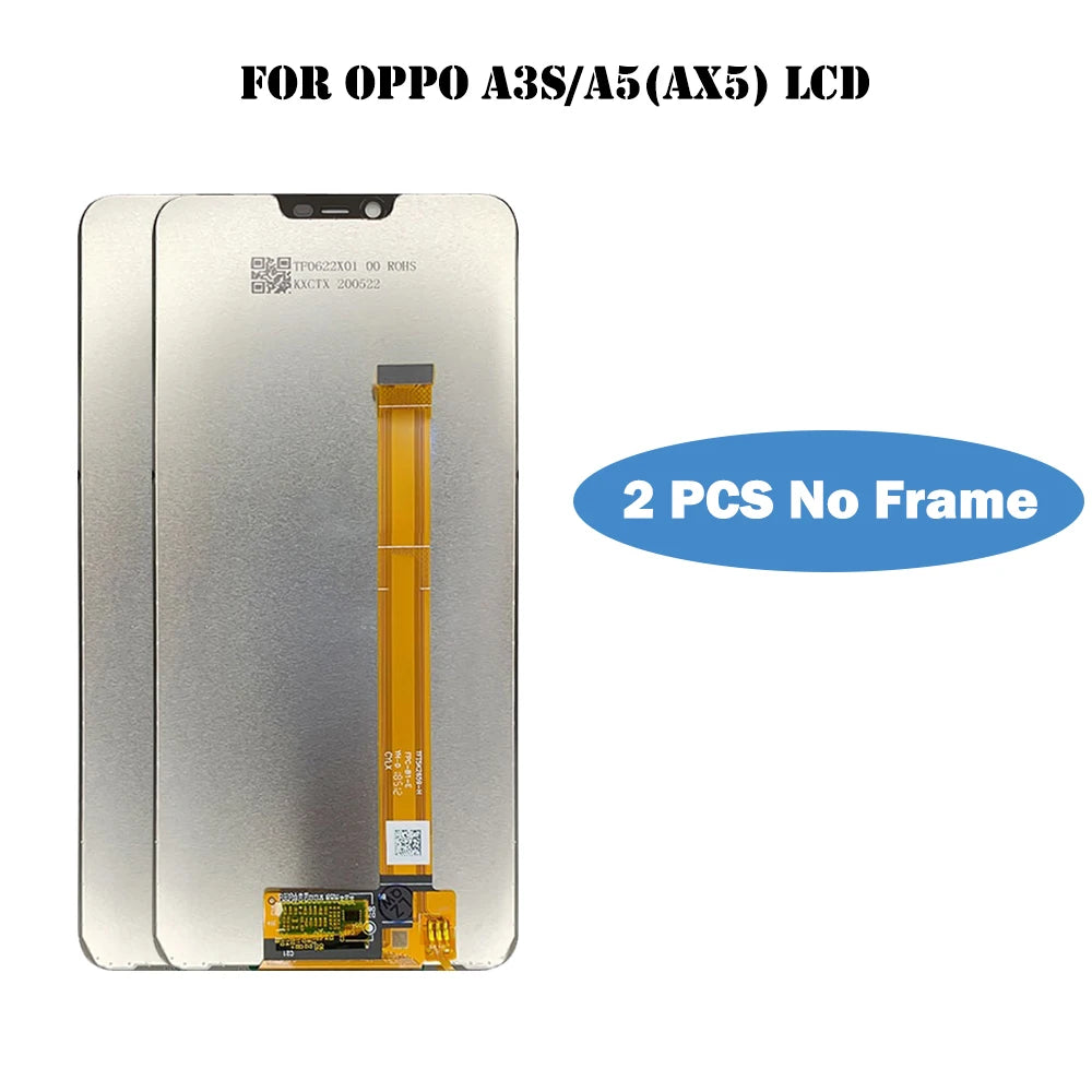 100% Tested Original 6.2" Display For OPPO A3s A5 AX5 LCD Touch Screen Assembly Replacement CPH1809 CPH1851 PBAM00 PBAT00 PBBM30