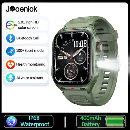 New Sports Smart Watch Men 2.01 Inch Full Touch Screen IP68 Waterproof Multiple Sports Modes Full Health Monitoring Smartwatches