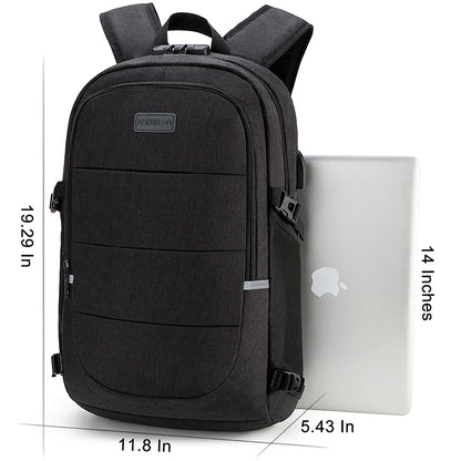 Fashionable Multi Pocket Neutral Backpack, Waterproof, Anti-theft, 14 Inch Computer Backpack, USB And Headphone Reserved Ports