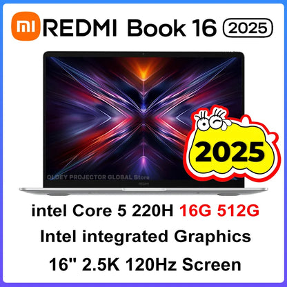 Xiaomi REDMI Book 16 2025 intel Core 5 220H 16/32GB RAM 512GB/1TB SSD 2.5K 120Hz Screen