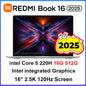 Xiaomi REDMI Book 16 2025 intel Core 5 220H 16/32GB RAM 512GB/1TB SSD 2.5K 120Hz Screen