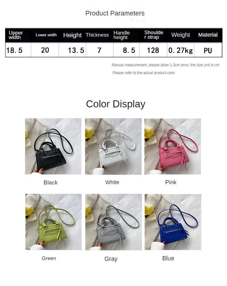 Crossbody Bag for Women New Fashion Casual Western Style Shoulder Handbag Simple Texture Messenger Small Square Bag