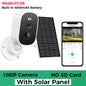 1080P WiFi Camera Solar Outdoor Wireless Battery Powered Bullet Security Camera PIR Motion Alarm Cloud Storage Two Way Audio