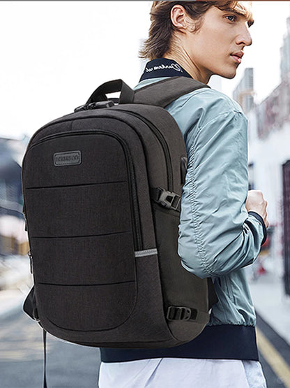 Fashionable Multi Pocket Neutral Backpack, Waterproof, Anti-theft, 14 Inch Computer Backpack, USB And Headphone Reserved Ports