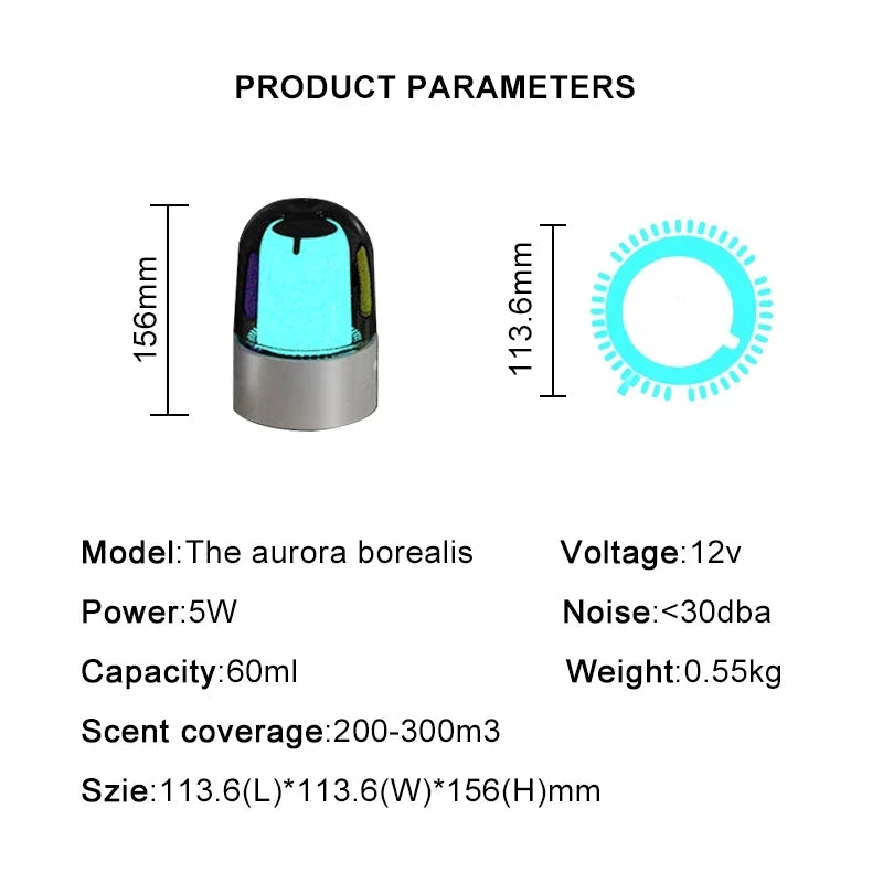 Intelligent Aromatherapy Humidifier Pure Essential Oil Ambient Light Intelligent Timing App Lication Control Home Office  (