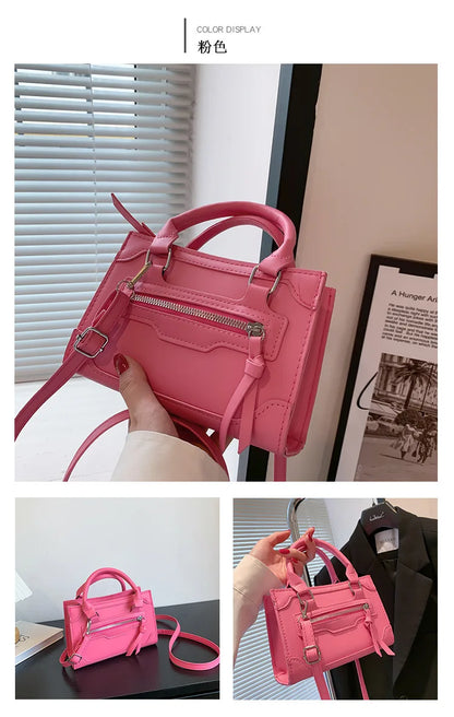 Crossbody Bag for Women New Fashion Casual Western Style Shoulder Handbag Simple Texture Messenger Small Square Bag