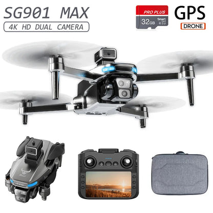 SG901 MAX Drone Dual Camera GPS Brushless Intelligent Obstacle Avoidance with Mapping Screen Control 4.5 inch RC Aircraft Drone