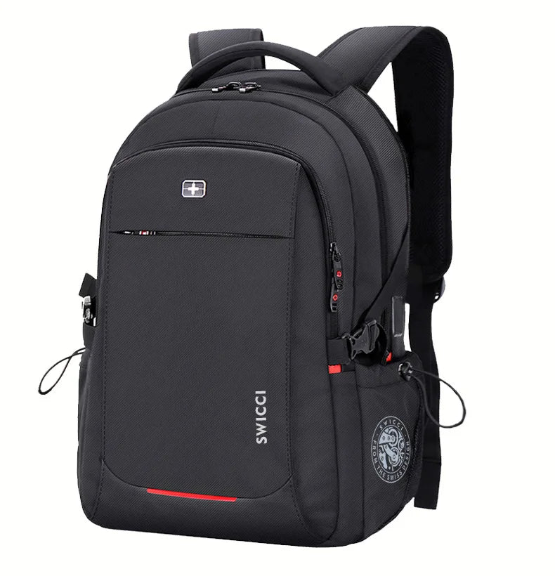 Travel 16 17.3 inch Laptop swiss Backpack USB Charging Anti-Theft Business Luggage Daypack for Men Women College School Bag