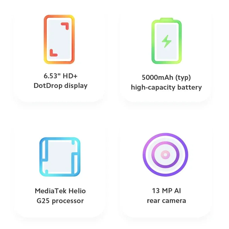 Xiaomi Redmi 9A Smartphone 64GB 128GB Global Rom Cellphone 5000mAh 6.53 inch MTK Helio G25 Octa Core 13MP Smart phone CN Version